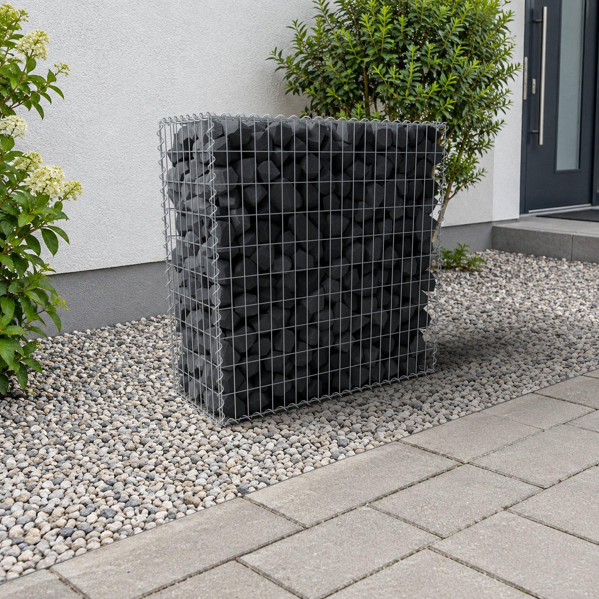Gabione 100 cm x 100 cm x 40 cm (L x H x T), Maschenweite 5 cm x 10 cm, Spirale
