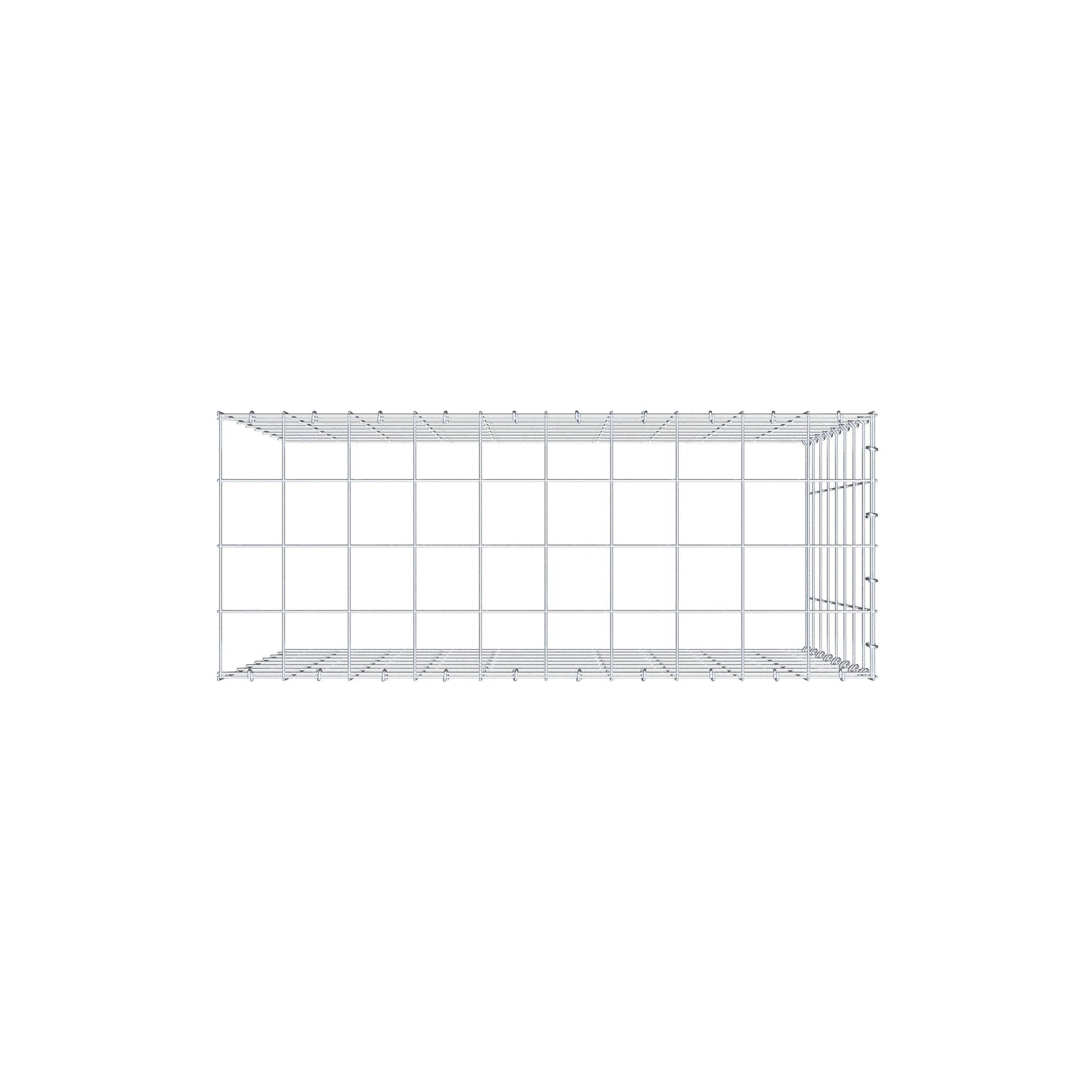 Gabbione aggiuntivo tipo 4 100 cm x 80 cm x 40 cm (L x H x P), maglia 10 cm x 10 cm, anello a C