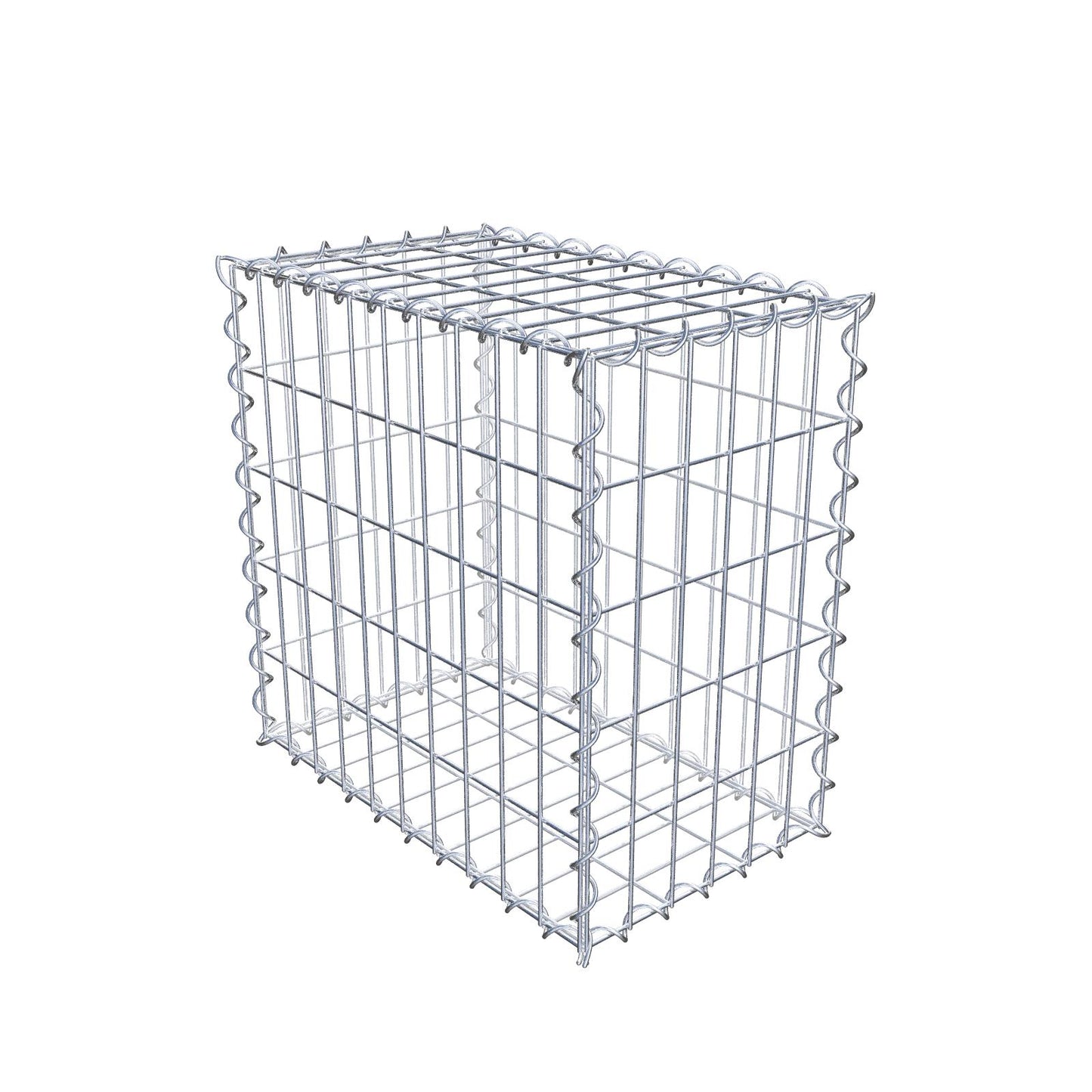 Gabbione 50 cm x 50 cm x 30 cm (L x H x P), maglia 5 cm x 10 cm, spirale