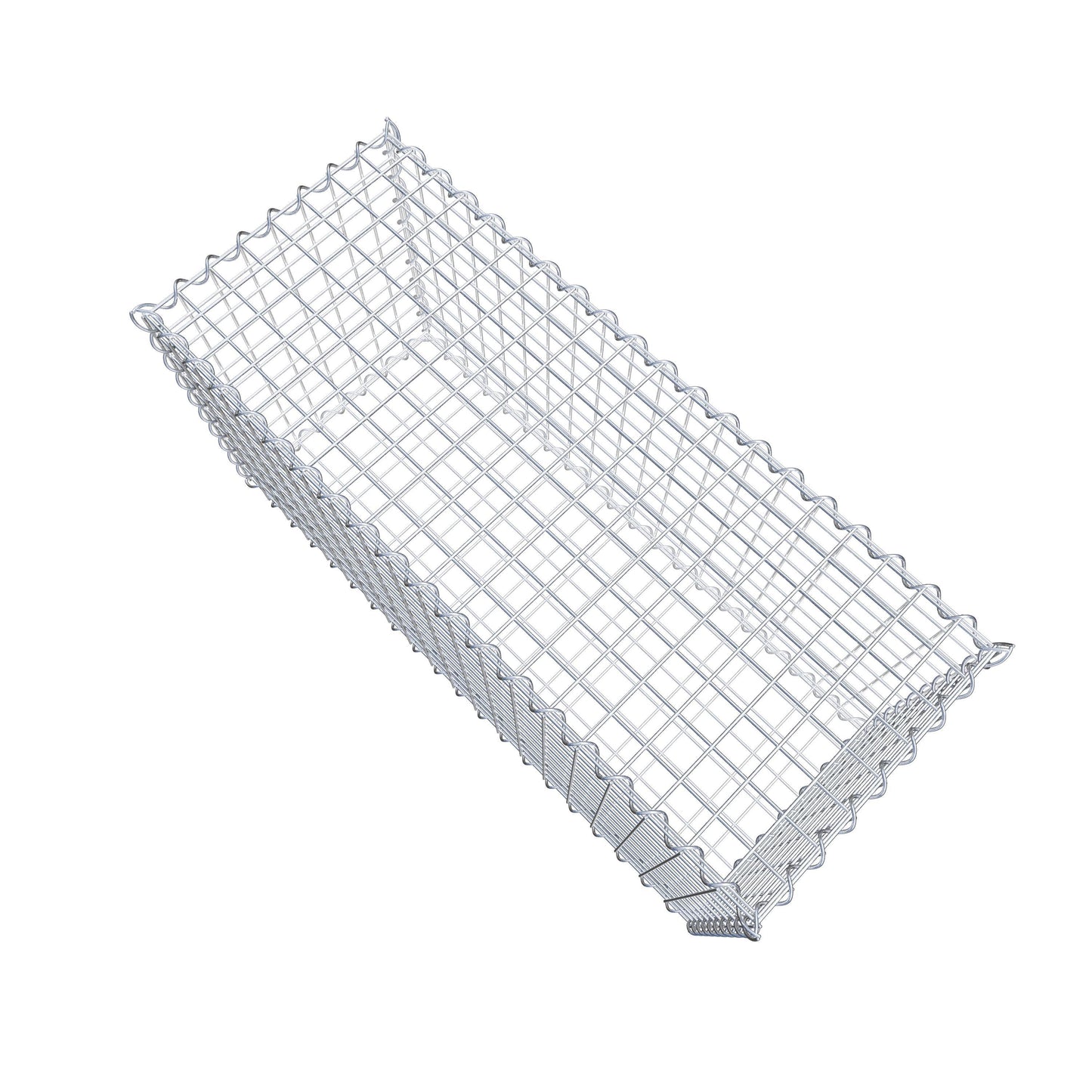 Gabione 100 cm x 50 cm x 40 cm (L x H x T), Maschenweite 5 cm x 5 cm, Spirale, Drahtstärke 4,5 mm