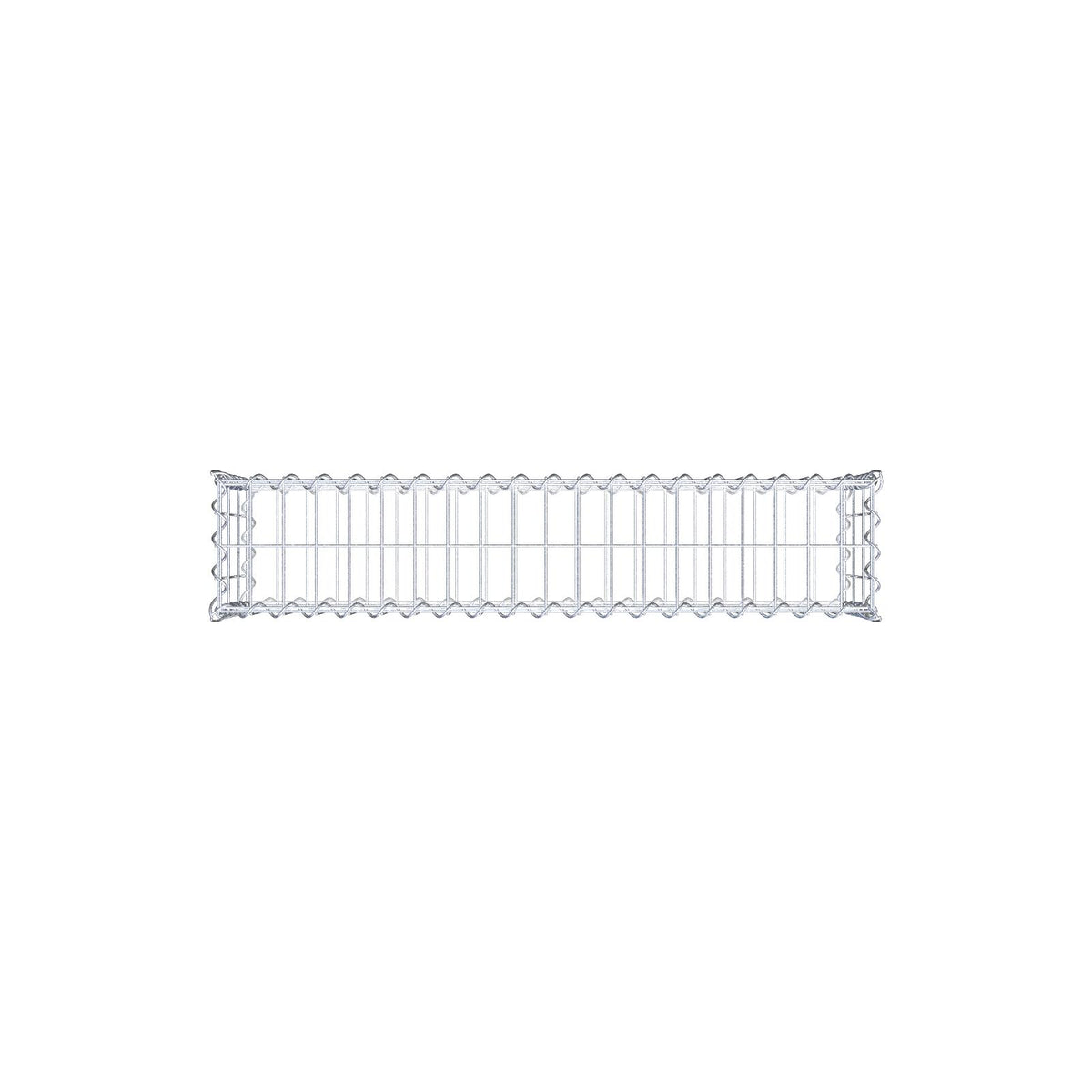 Gabion 100 cm x 30 cm x 20 cm (L x H x D), maskestørrelse 5 cm x 10 cm, spiral