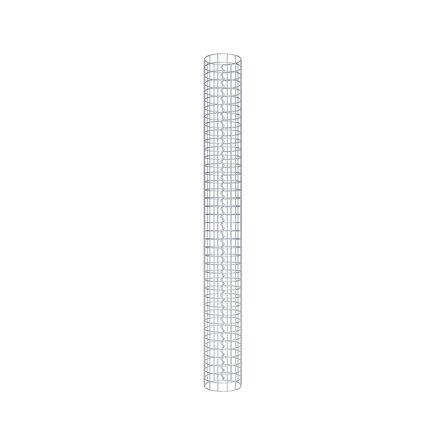 Columna de gaviones redonda de 22 cm de diámetro, 200 cm de altura, malla de 5 cm x 5 cm