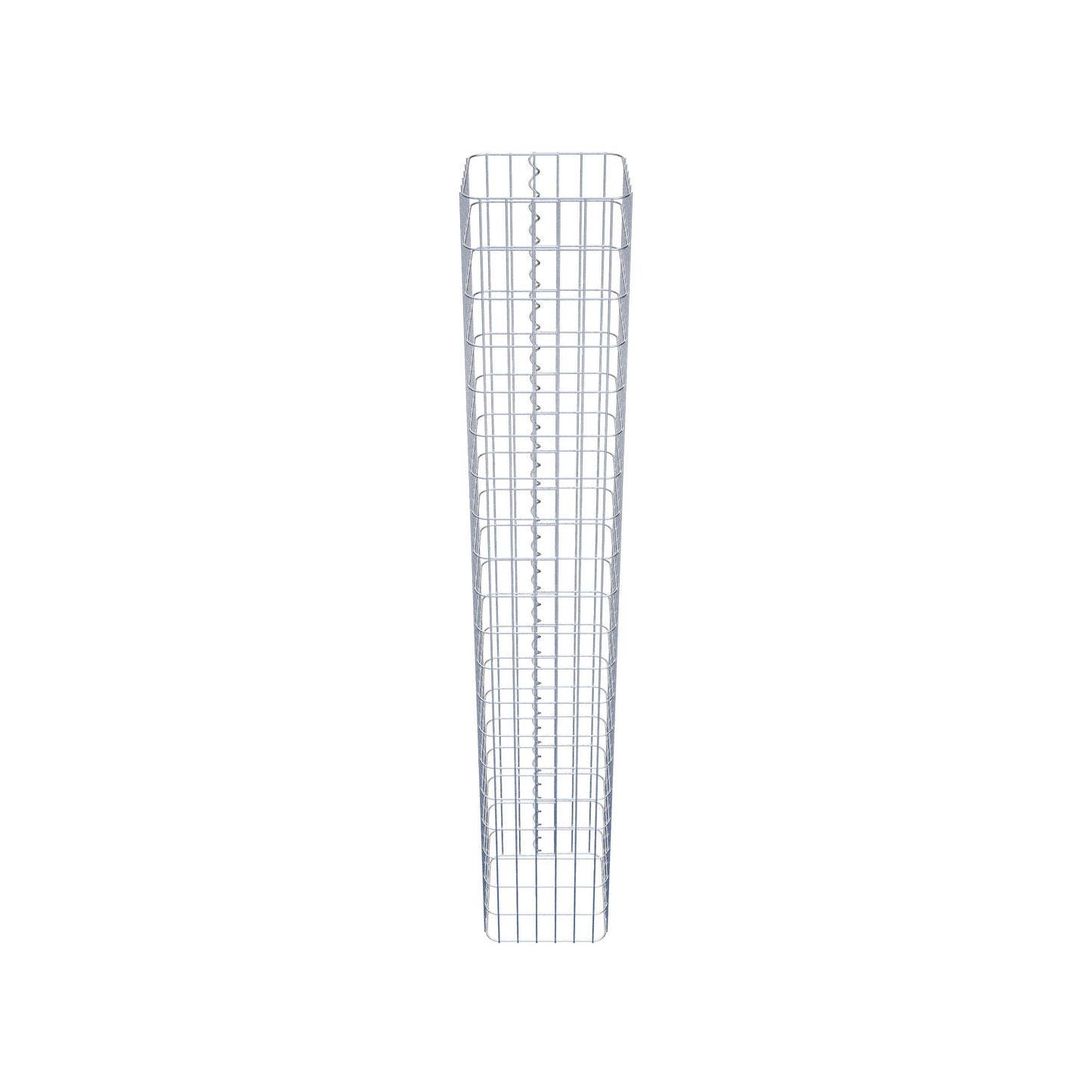 Gabionensäule eckig 32 cm x 32 cm, 200 cm Höhe, MW 5 cm x 10 cm