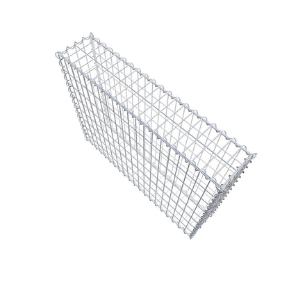 Gabbione 100 cm x 80 cm x 20 cm (L x H x P), maglia 5 cm x 10 cm, spirale