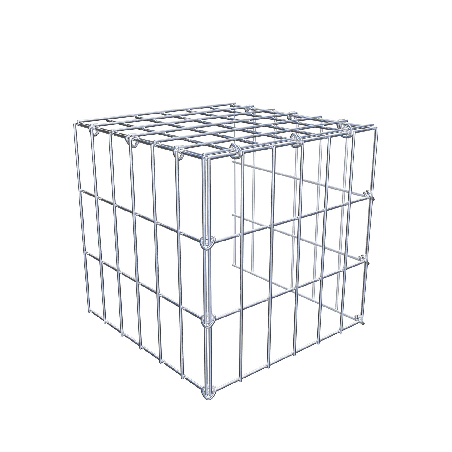 Gavión adicional tipo 4 30 cm x 30 cm x 30 cm (L x A x P), malla 5 cm x 10 cm, anillo en C