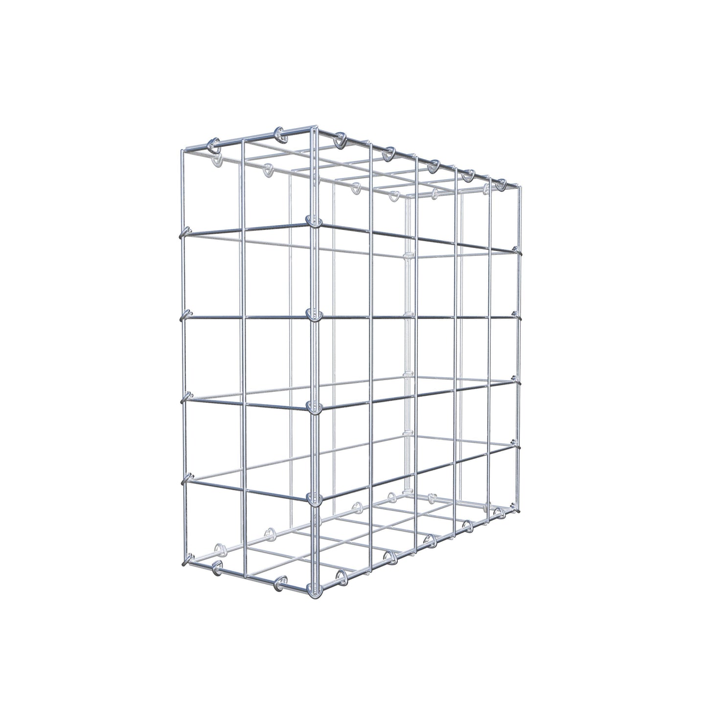 Gabion 50 cm x 50 cm x 20 cm (L x H x D), maskestørrelse 10 cm x 10 cm, C-ring