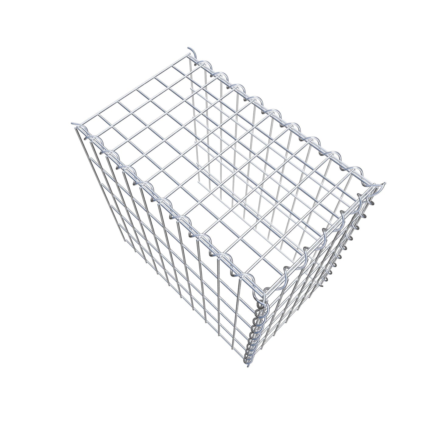 Gabion rapporté type 4 50 cm x 50 cm x 30 cm (L x H x P), mailles 5 cm x 10 cm, spirale