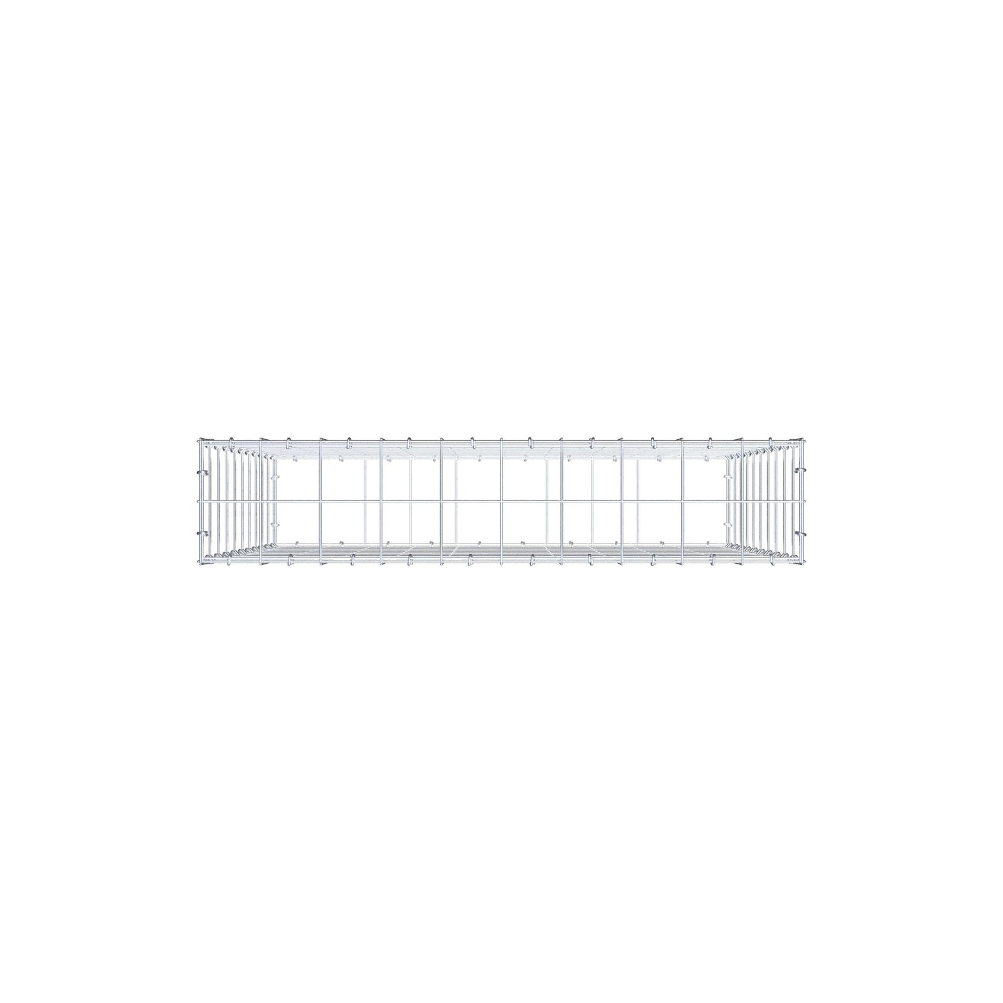 Gavión 100 cm x 100 cm x 20 cm (L x A x P), malla 10 cm x 10 cm, anillo en C