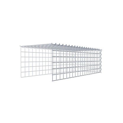 Opvokset gabion type 4 100 cm x 30 cm x 40 cm (L x H x D), maskestørrelse 5 cm x 5 cm, spiral
