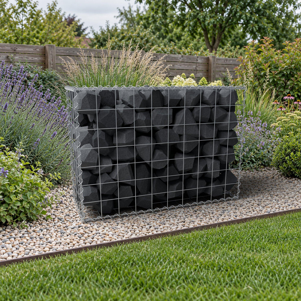 Gabion 100 cm x 70 cm x 40 cm (L x H x P), mailles 10 cm x 10 cm, spirale