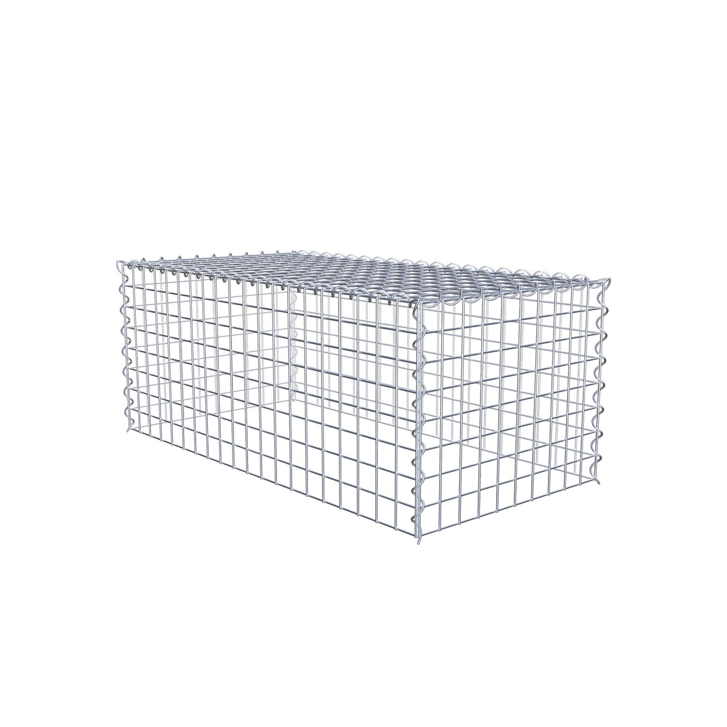 Anbaugabione Typ 3 100 cm x 40 cm x 50 cm (L x H x T), Maschenweite 5 cm x 5 cm, Spirale