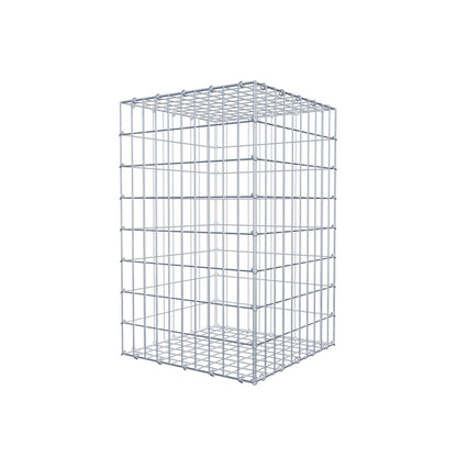 Gabion 80 cm x 50 cm x 50 cm (L x H x P), mailles 5 cm x 10 cm, anneau en C