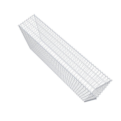 Gabione 200 cm x 100 cm x 40 cm (L x H x T), Maschenweite 5 cm x 10 cm, Spirale