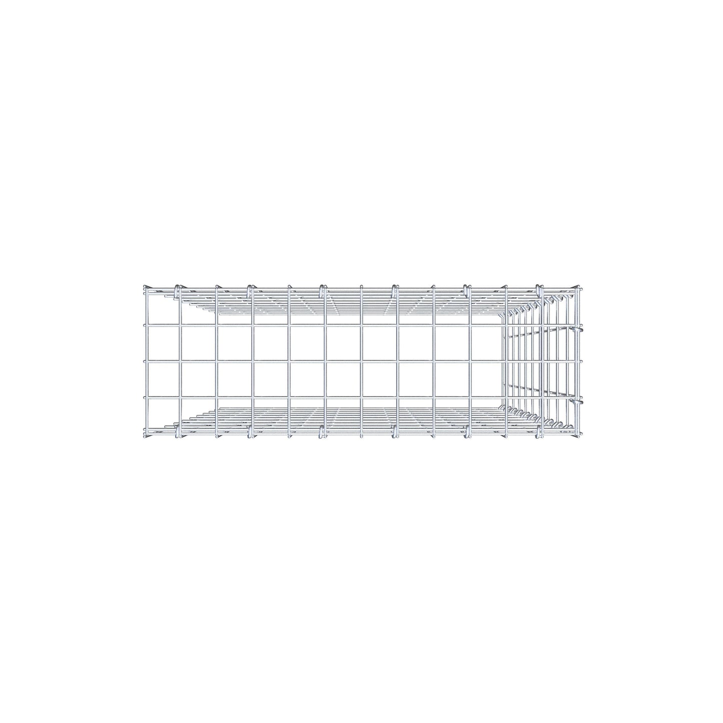 Type 4 oplegkorf 100 cm x 60 cm x 20 cm (L x H x D), maaswijdte 5 cm x 10 cm, C-ring