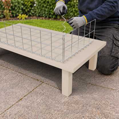 Gabion 100 cm x 20 cm x 50 cm (L x H x D), maskstorlek 10 cm x 10 cm, spiral