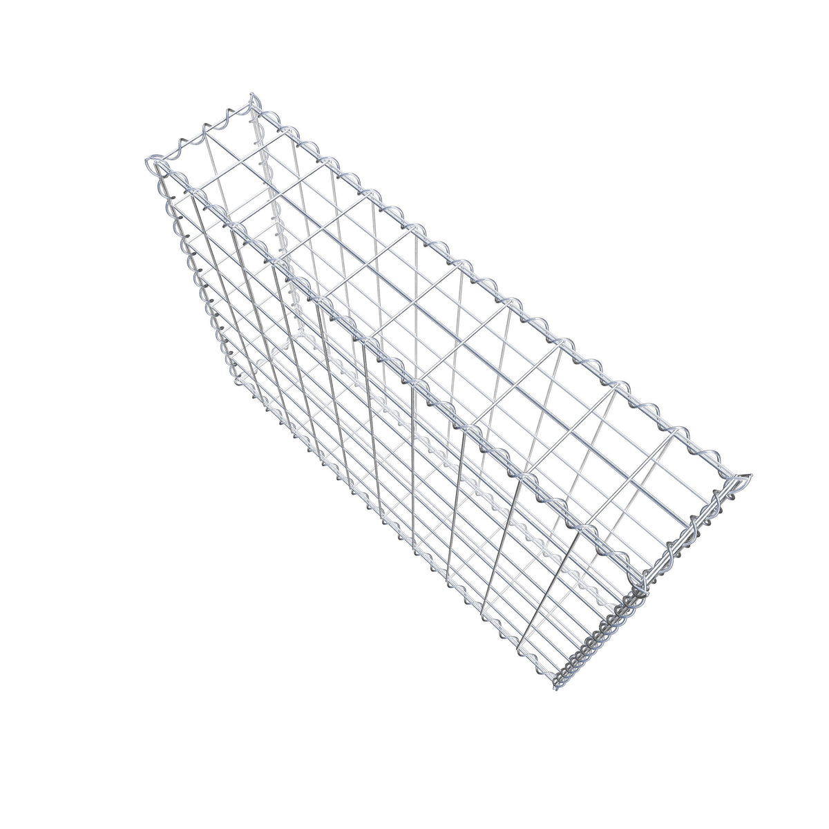 Gabione 100 cm x 70 cm x 20 cm (L x H x T), Maschenweite 10 cm x 10 cm, Spirale