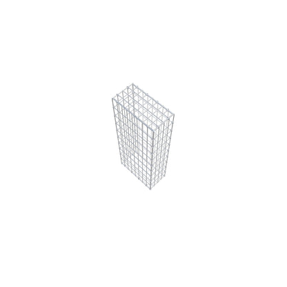 Gabion 100 cm x 40 cm x 20 cm (L x H x P), mailles 5 cm x 10 cm, anneau en C