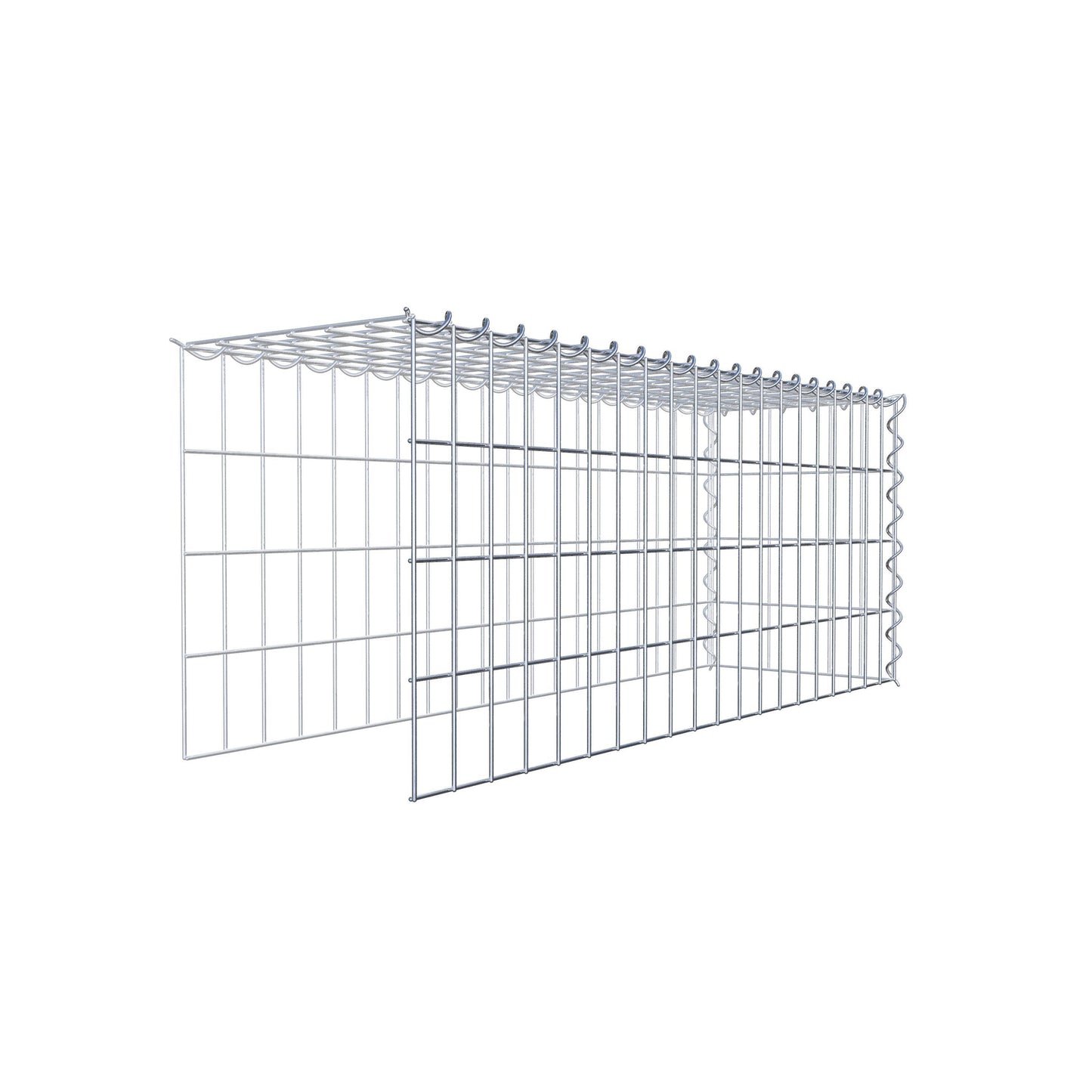 Anbaugabione Typ 4 100 cm x 40 cm x 30 cm (L x H x T), Maschenweite 5 cm x 10 cm, Spirale