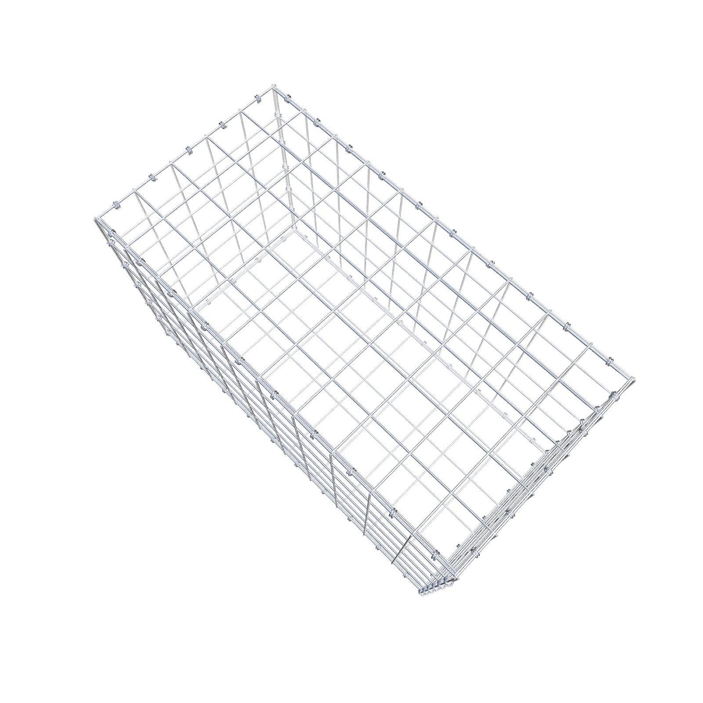 Gabion 100 cm x 60 cm x 50 cm (L x H x D), mesh size 10 x 10 cm, spiral ring