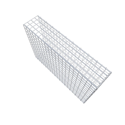 Typ 2 påbyggnadsgabion 100 cm x 70 cm x 20 cm (L x H x D), maskstorlek 5 cm x 5 cm, C-ring