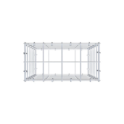 Gabione 50 cm x 40 cm x 20 cm (L x H x T), Maschenweite 10 cm x 10 cm, C-Ring