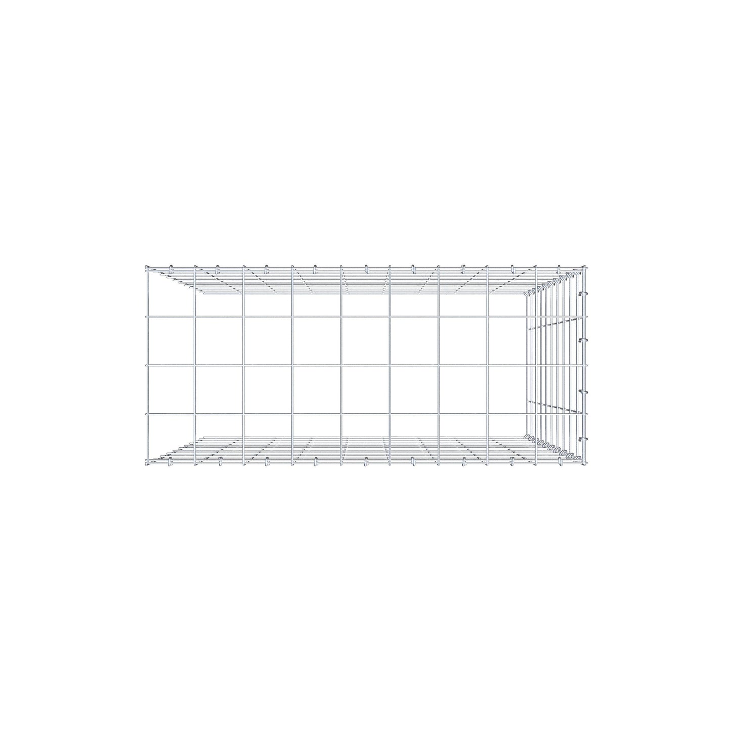 Add-on schanskorf type 4 100 cm x 90 cm x 40 cm (L x H x D), maaswijdte 10 cm x 10 cm, C-ring