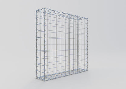 Gabion 100 cm x 100 cm x 20 cm (L x H x D), maskstorlek 10 cm x 10 cm, spiral