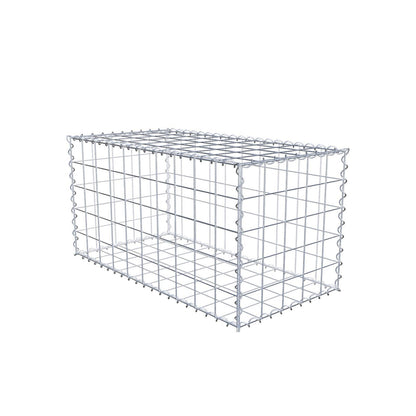 Lot de 2 gabions 100 cm x 50 cm x 50 cm (L x H x P), mailles 10 x 10 cm, spirale