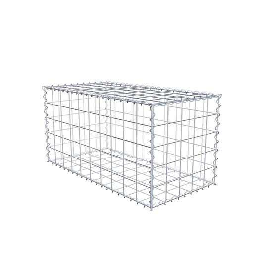 Sats med 2 gabioner 100 cm x 50 cm x 50 cm (L x H x D), maskstorlek 10 x 10 cm, spiral
