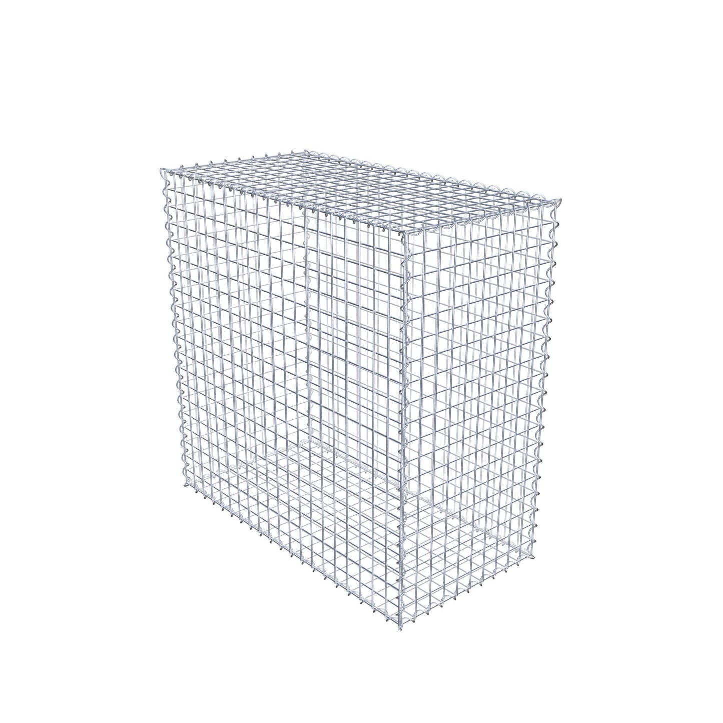 Gabione 100 cm x 100 cm x 50 cm (L x H x T), Maschenweite 5 cm x 5 cm, Spirale