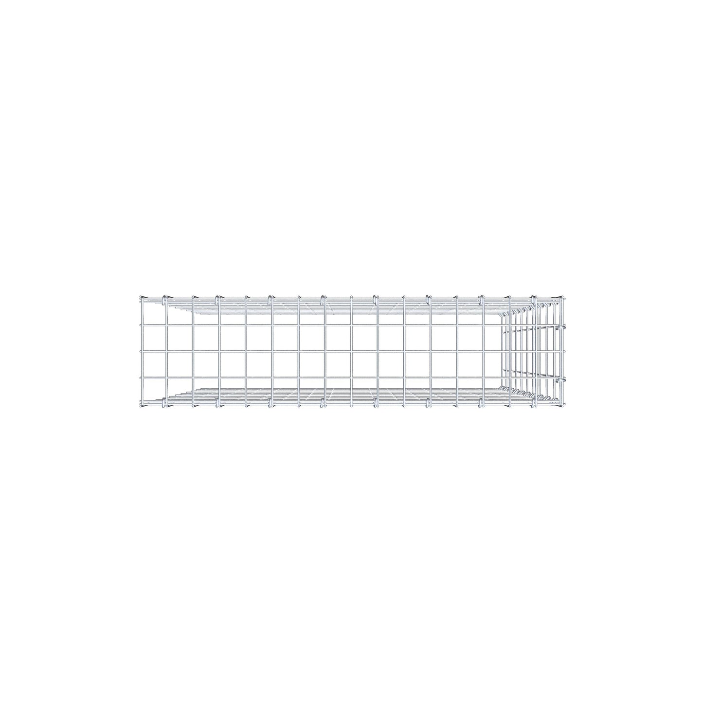 Type 4 oplegkorf 100 cm x 80 cm x 20 cm (L x H x D), maaswijdte 5 cm x 10 cm, C-ring