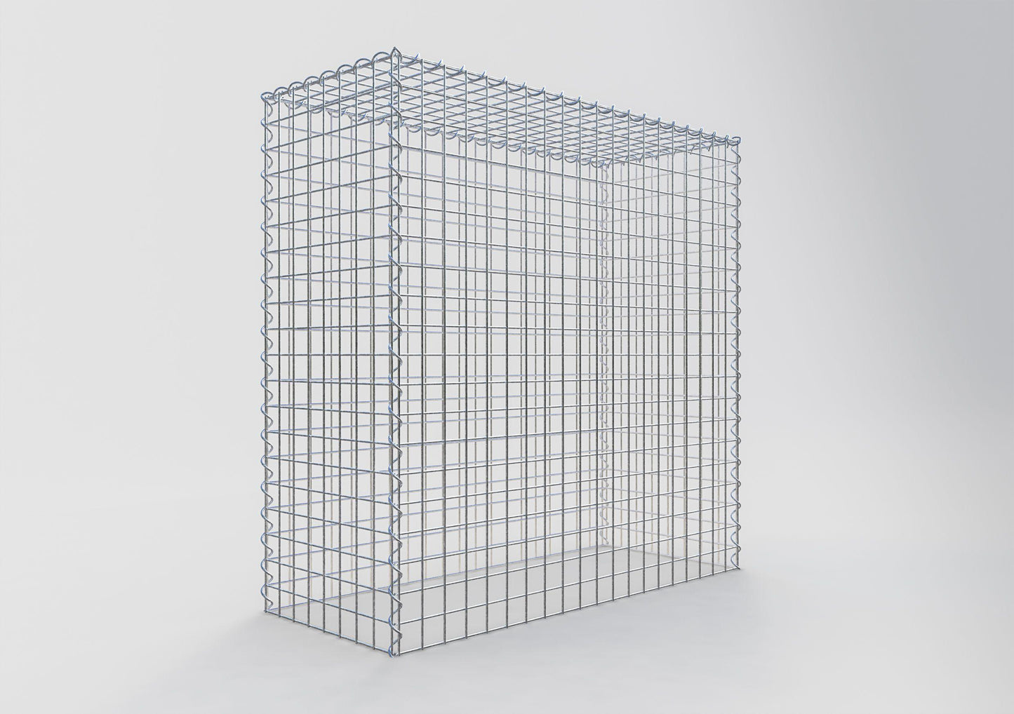 Anbaugabione Typ 3 100 cm x 100 cm x 40 cm (L x H x T), Maschenweite 5 cm x 5 cm, Spirale