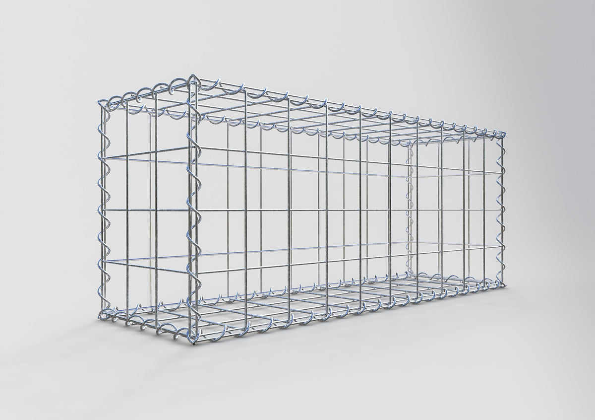 Gabbione 100 cm x 40 cm x 30 cm (L x H x P), maglia 10 cm x 10 cm, spirale