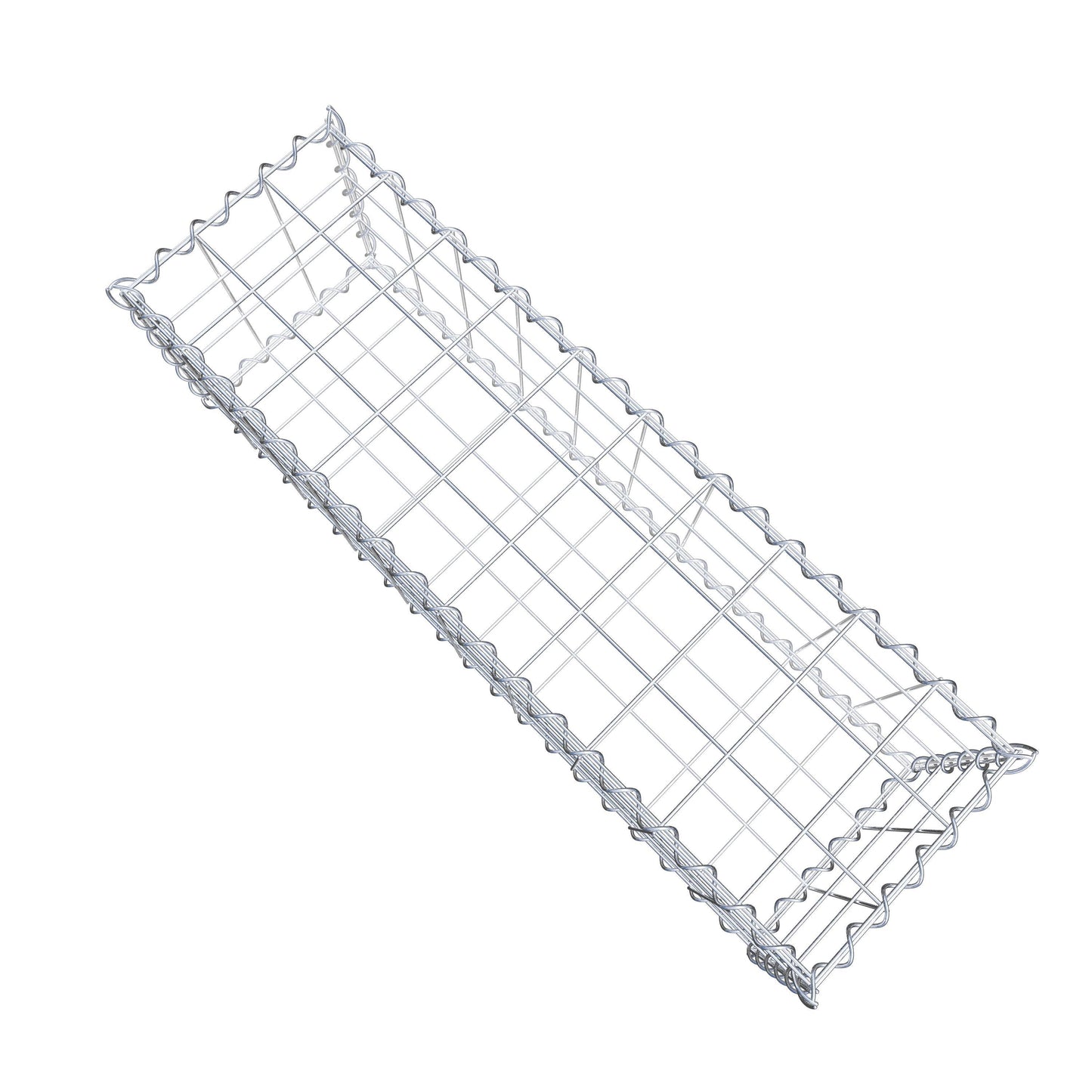 Schanskorf 100 cm x 30 cm x 30 cm (L x H x D), maaswijdte 10 cm x 10 cm, spiraalvormig