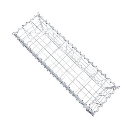 Schanskorf 100 cm x 30 cm x 30 cm (L x H x D), maaswijdte 10 cm x 10 cm, spiraalvormig