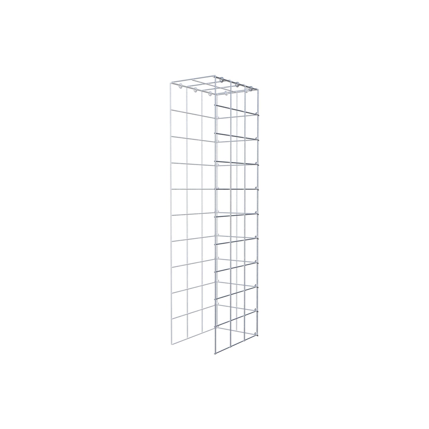 Monteret gabion type 4 100 cm x 30 cm x 20 cm (L x H x D), maskestørrelse 10 cm x 10 cm, C-ring