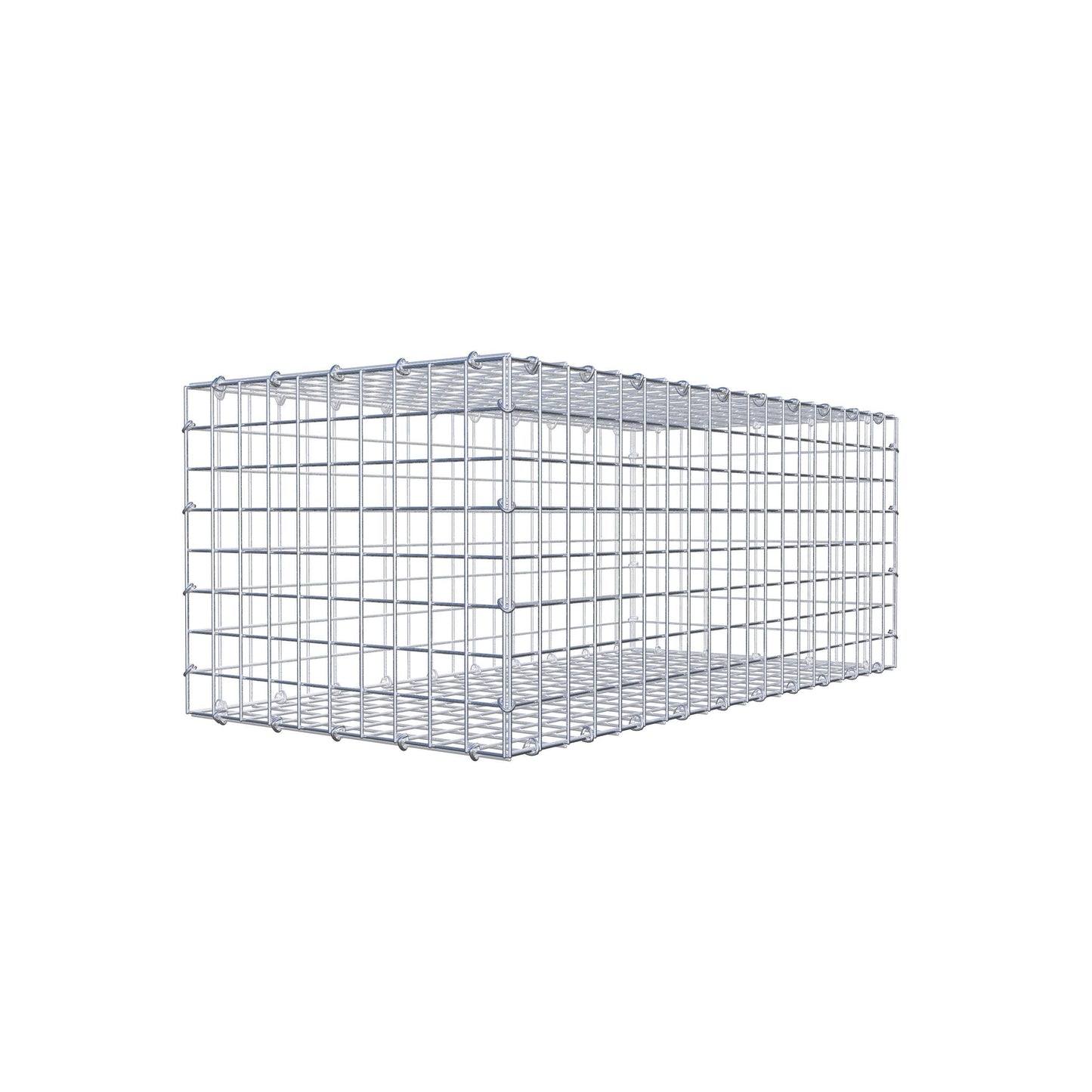 Gabbione 100 cm x 40 cm x 50 cm (L x H x P), maglia 5 cm x 5 cm, anello a C