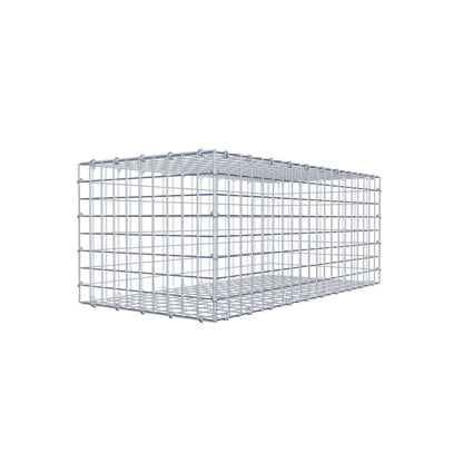 Gabbione 100 cm x 40 cm x 50 cm (L x H x P), maglia 5 cm x 5 cm, anello a C