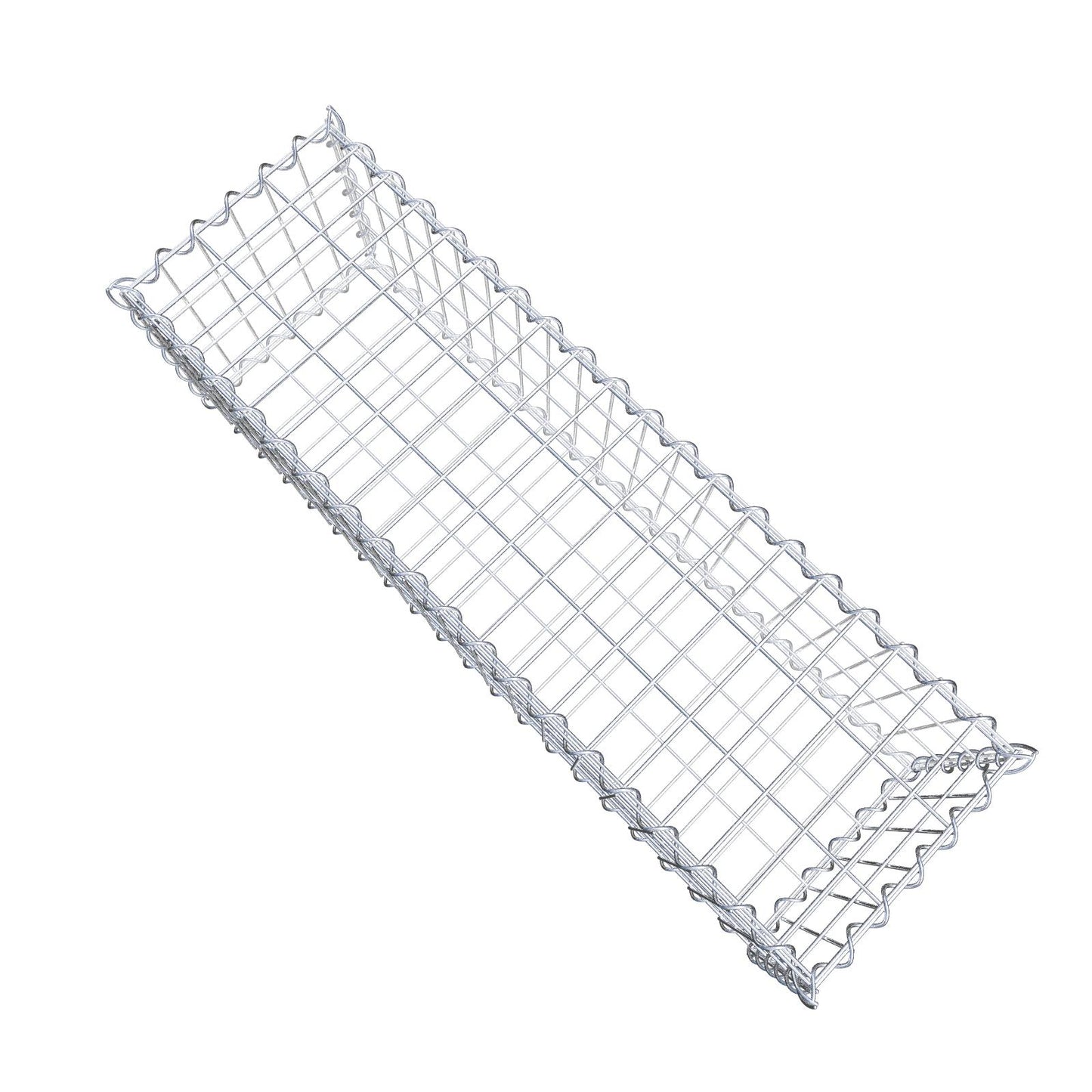 Gabbione 100 cm x 30 cm x 30 cm (L x H x P), maglia 5 cm x 10 cm, spirale