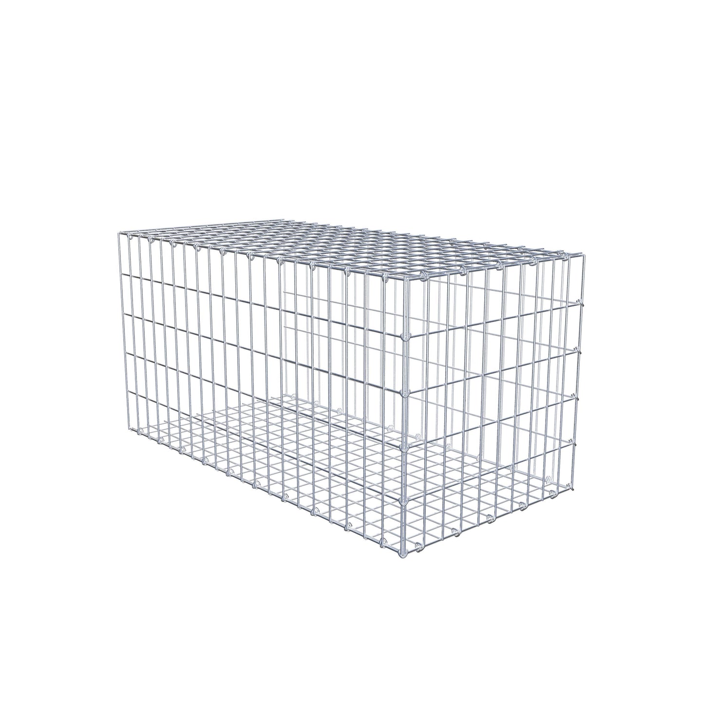 Monteret gabion type 2 100 cm x 50 cm x 50 cm, maskestørrelse 5 cm x 10 cm, C-ring