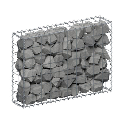 Gabione 100 cm x 70 cm x 20 cm (L x H x T), Maschenweite 10 cm x 10 cm, Spirale