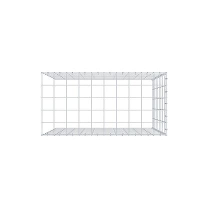 Monteret gabion type 4 100 cm x 90 cm x 50 cm (L x H x D), maskestørrelse 10 cm x 10 cm, C-ring