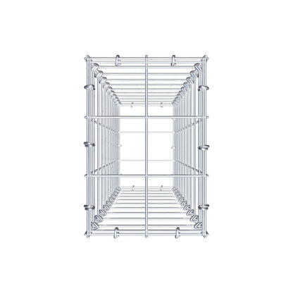 Gabbione 100 cm x 20 cm x 30 cm (L x H x P), maglia 10 cm x 10 cm, anello a C