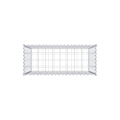 Gabione 100 cm x 80 cm x 40 cm (L x H x T), Maschenweite 10 cm x 10 cm, Spirale