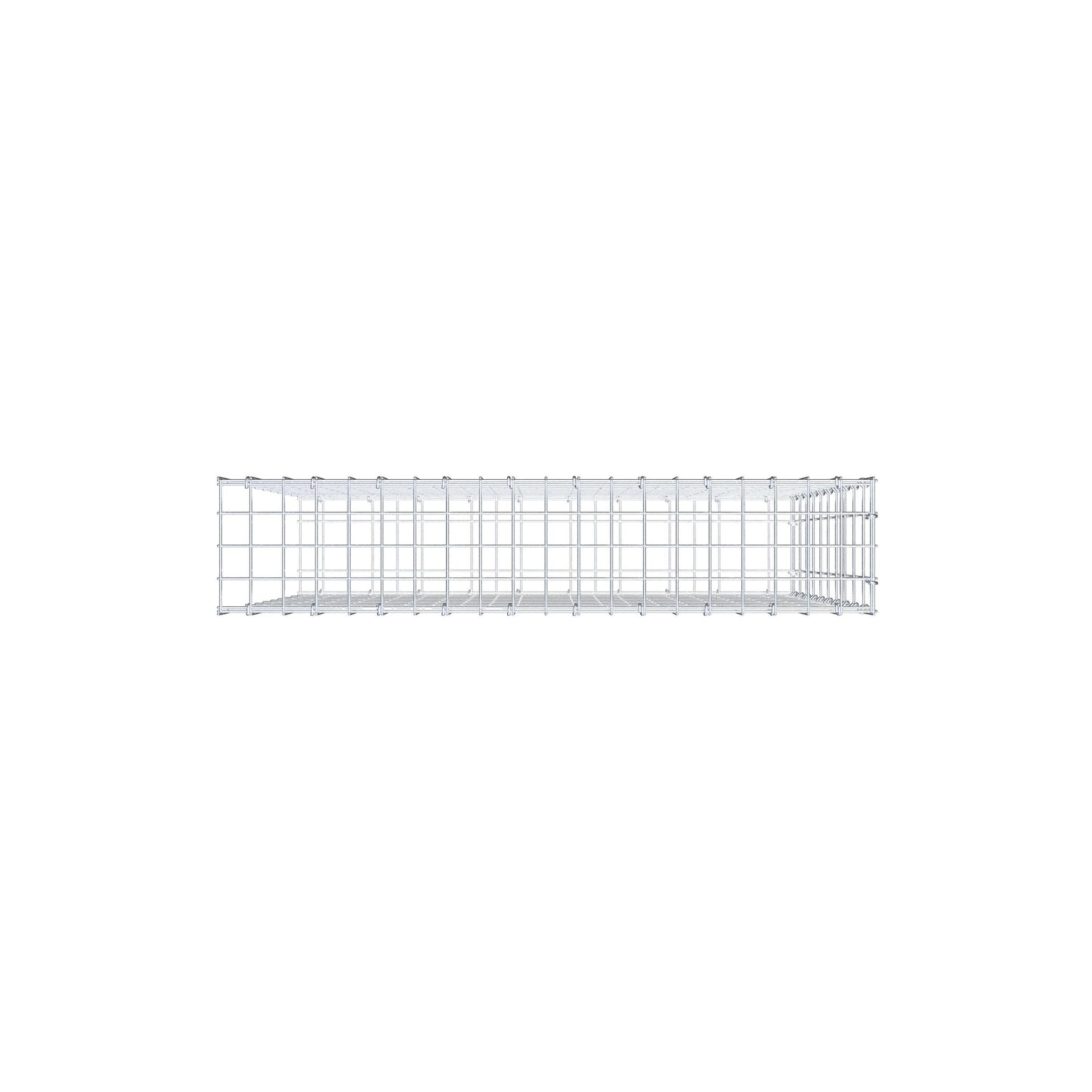 Monteret gabion type 2 100 cm x 100 cm x 20 cm, maskestørrelse 5 cm x 10 cm, C-ring
