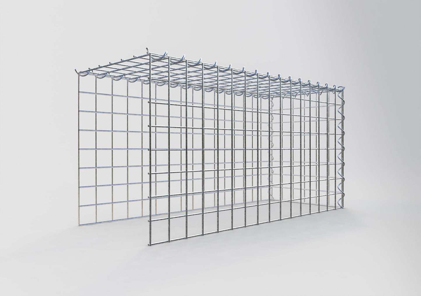 Gabion rapporté type 4 80 cm x 40 cm x 30 cm (L x H x P), mailles 5 cm x 5 cm, spirale