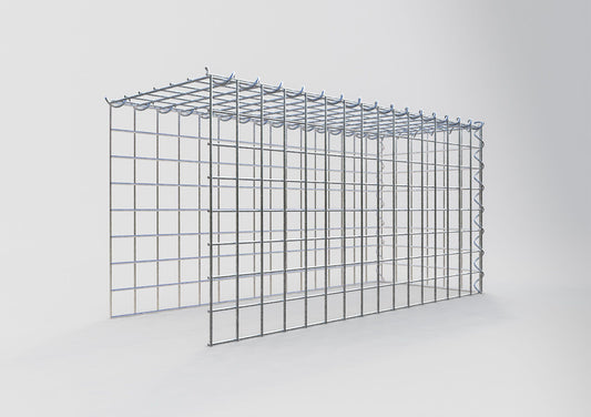 Gabion rapporté type 4 80 cm x 40 cm x 30 cm (L x H x P), mailles 5 cm x 5 cm, spirale