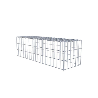 Fourche rapportée type 4 100 cm x 30 cm x 30 cm (L x H x P), mailles 5 cm x 10 cm, anneau C