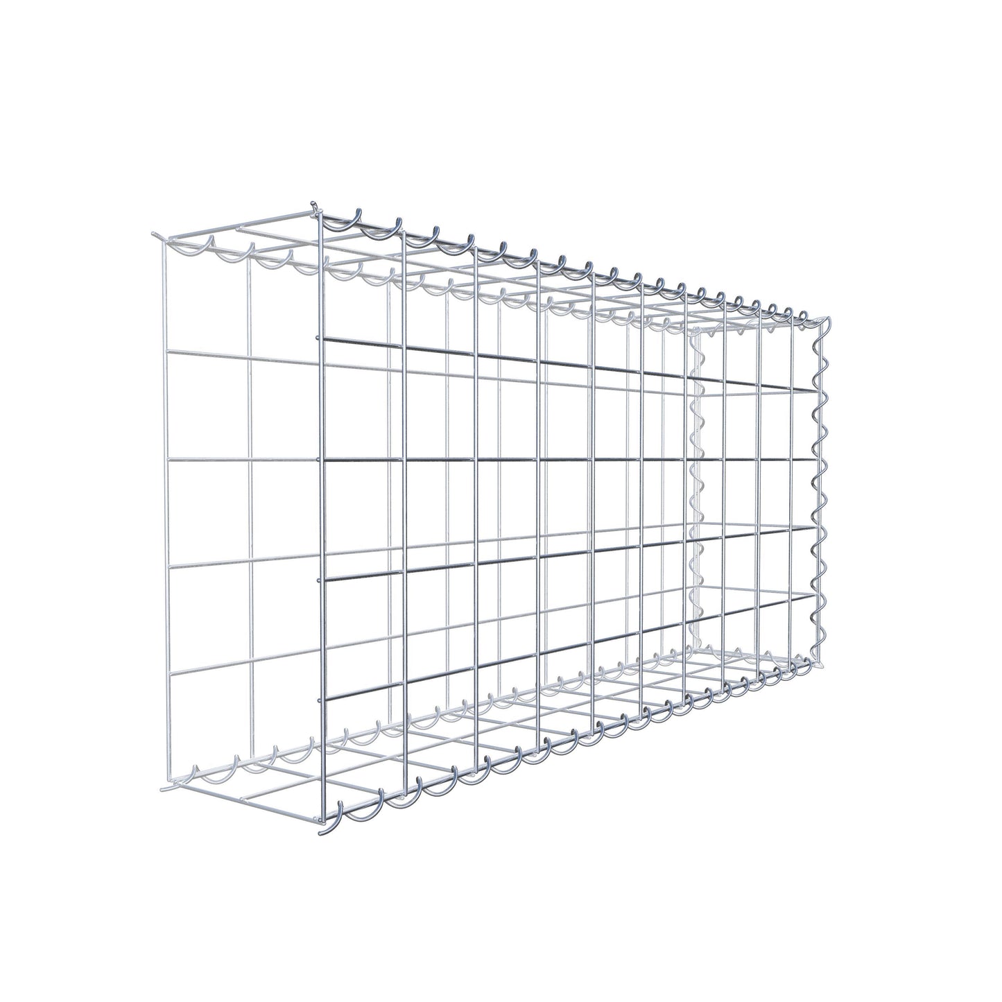 Opvokset gabion type 2 100 cm x 50 cm x 20 cm (L x H x D), maskestørrelse 10 cm x 10 cm, spiral