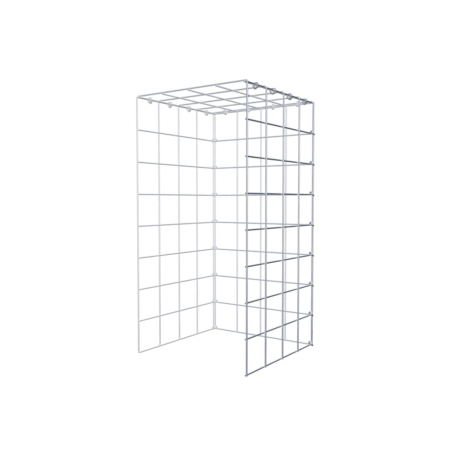Monteret gabion type 4 80 cm x 40 cm x 40 cm (L x H x D), maskestørrelse 10 cm x 10 cm, C-ring
